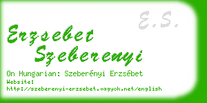 erzsebet szeberenyi business card